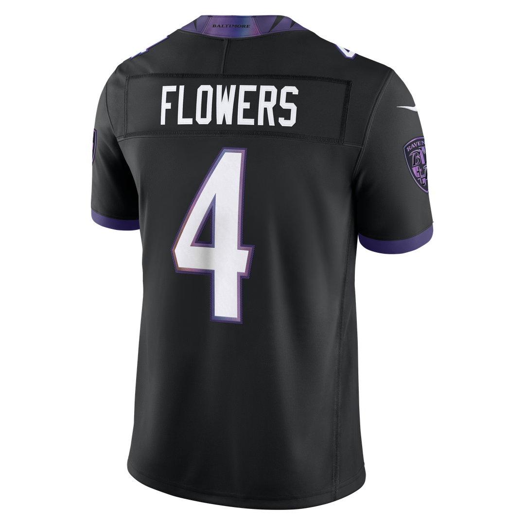 Men's Baltimore Ravens Zay Flowers Nike Purple Team Vapor F.U.S.E. Stitched Limited Jersey