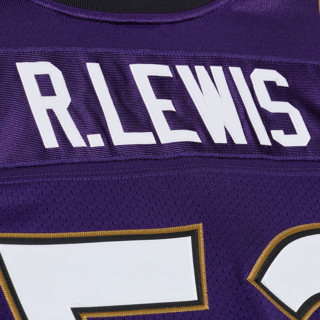 Men's Baltimore Ravens Ray Lewis Mitchell & Ness Purple 1996 Authentic Throwback Jersey