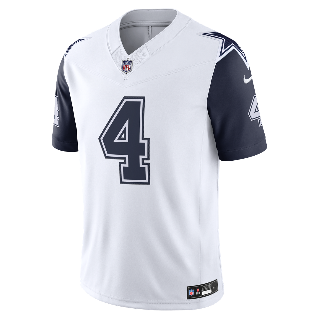Men's Dallas Cowboys Dak Prescott Nike White Alternate Vapor F.U.S.E. Stitched Limited Jersey