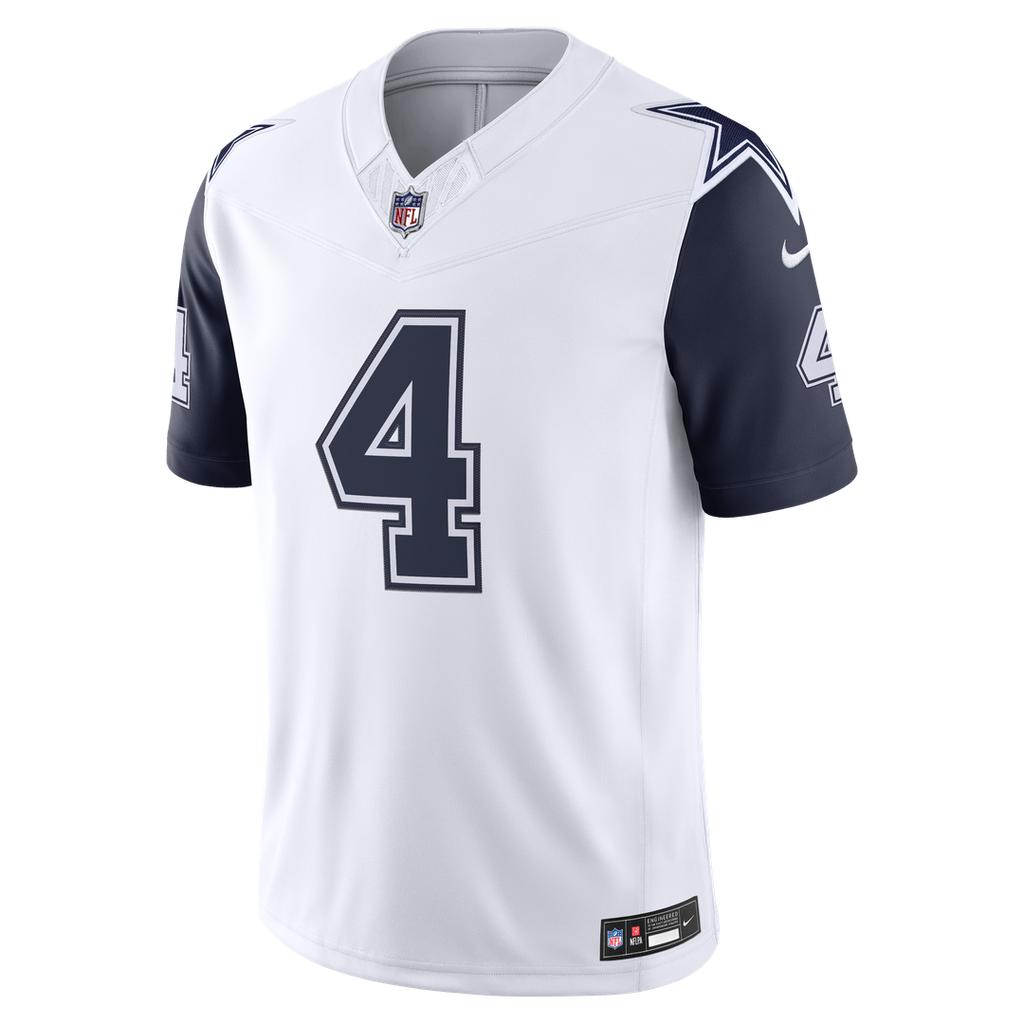Men's Dallas Cowboys Dak Prescott Nike Navy Team Vapor F.U.S.E. Stitched Limited Jersey
