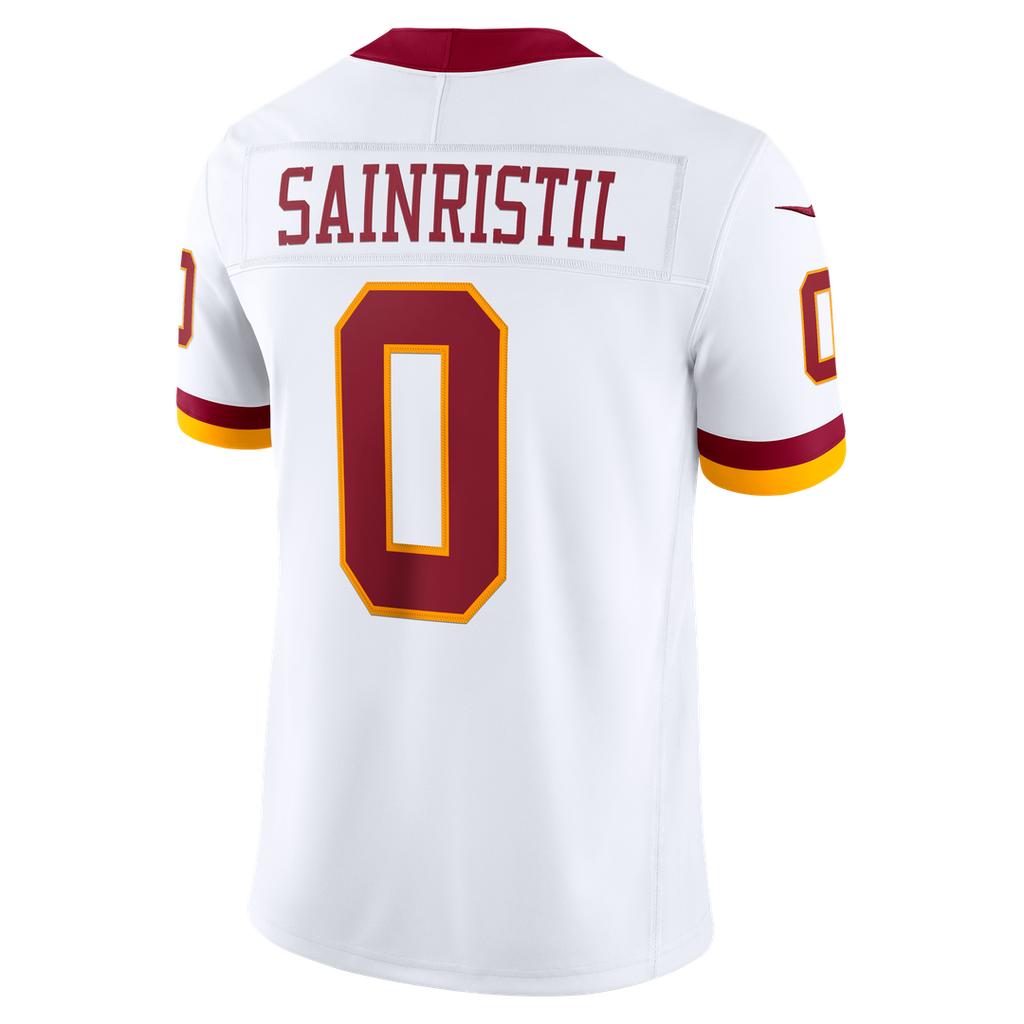Men's Washington Commanders Mike Sainristil Nike White Vapor F.U.S.E. Stitched Limited Jersey