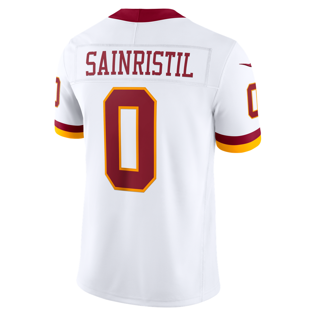 Men's Washington Commanders Mike Sainristil Nike White Vapor F.U.S.E. Stitched Limited Jersey