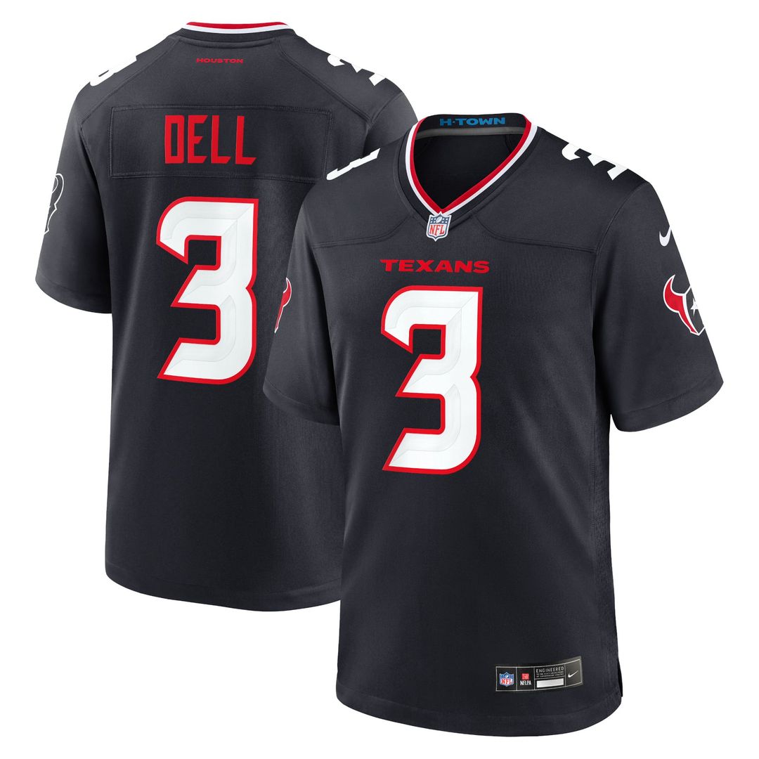 Men's Houston Texans Tank Dell Nike  White Game Jersey