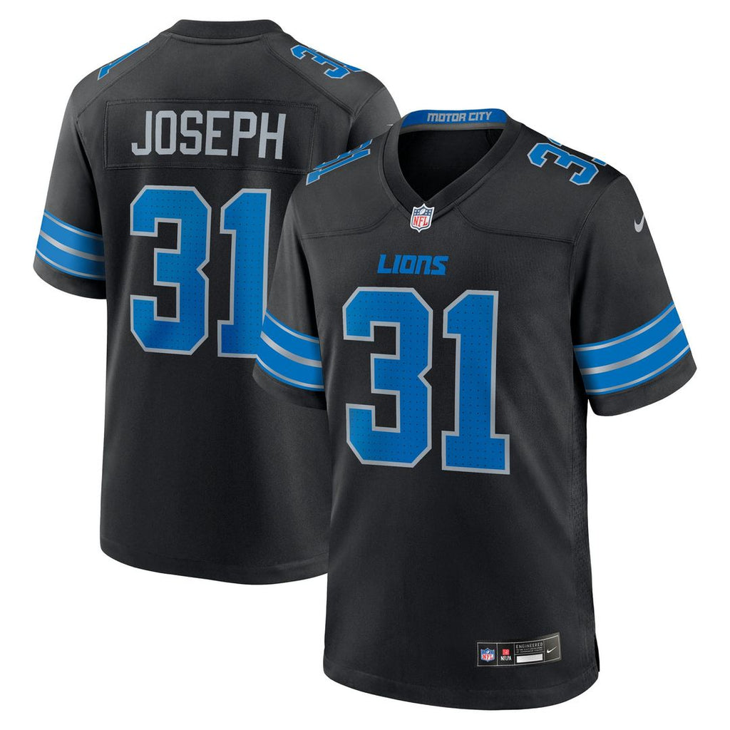 Men's Detroit Lions Kerby Joseph Nike Black Alternate Game Jersey