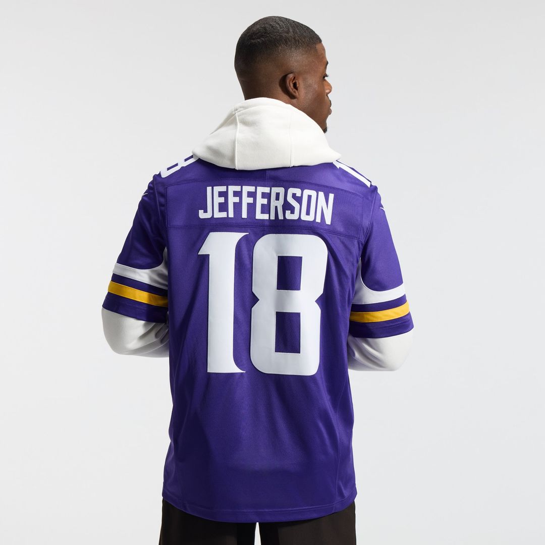 Men's Minnesota Vikings Justin Jefferson Nike White Alternate Vapor F.U.S.E. Stitched Limited Jersey