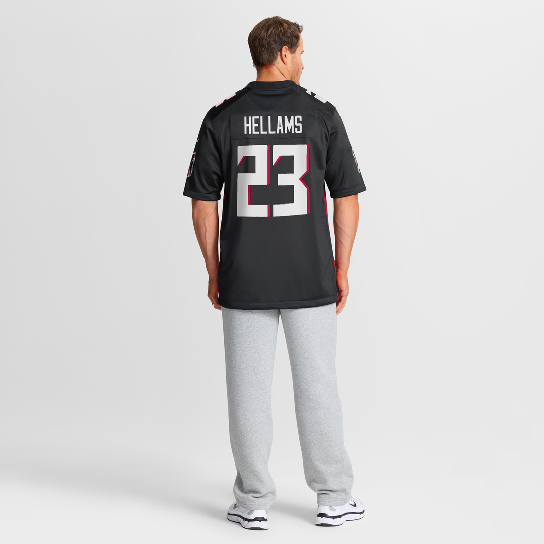 Men's Atlanta Falcons DeMarcco Hellams Nike  Black Team Game Jersey