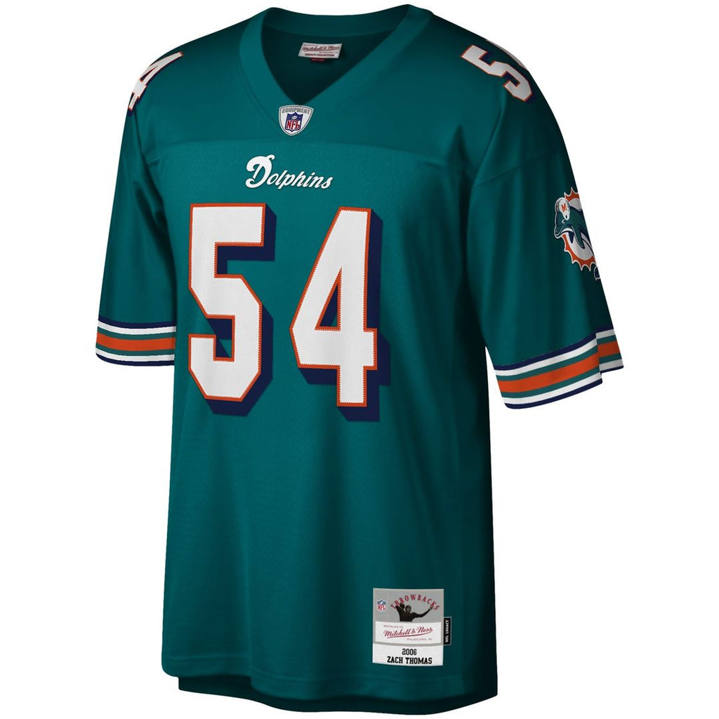 Men's Miami Dolphins Zach Thomas Mitchell & Ness White Legacy Replica Jersey