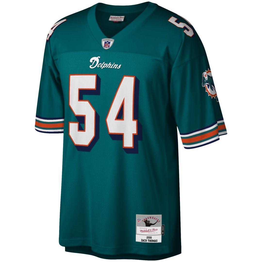 Men's Miami Dolphins Zach Thomas Mitchell & Ness White Legacy Replica Jersey