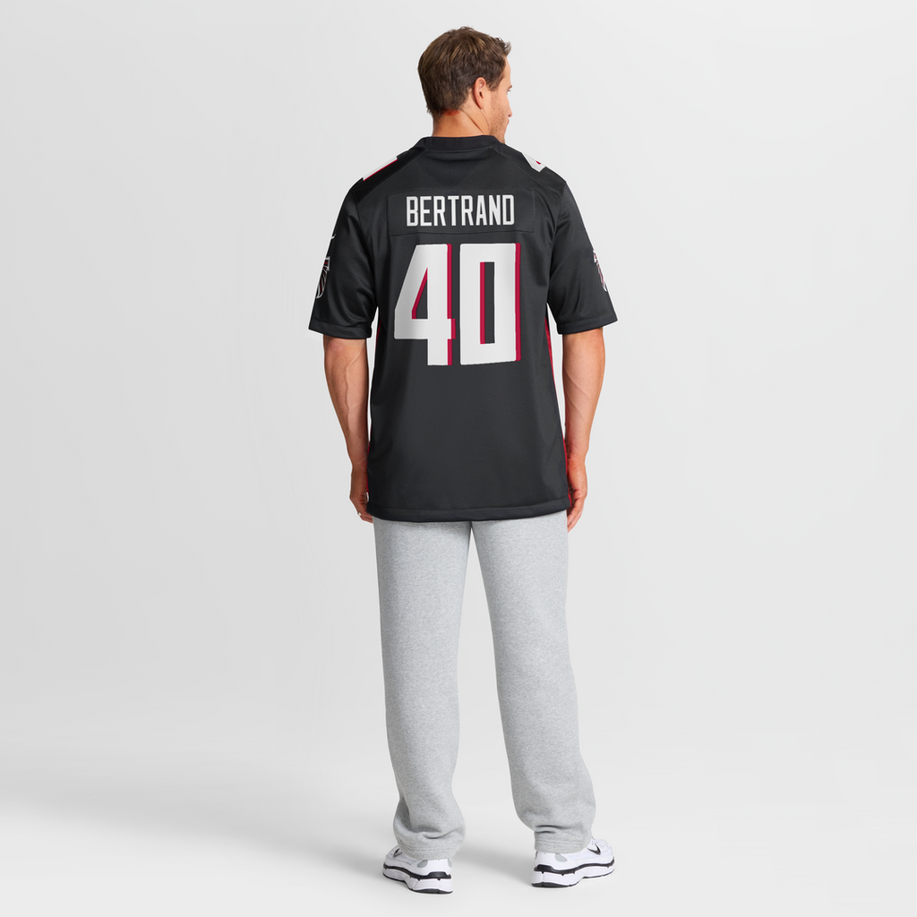 Men's Atlanta Falcons JD Bertrand Nike  Black Team Game Jersey