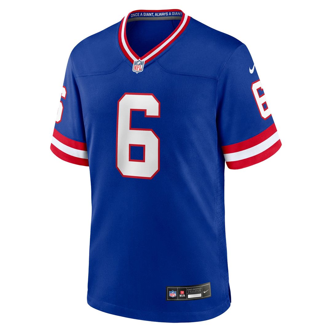 Men's New York Giants Jaxson Dart Nike Royal Alternate 2 Classic Game Jersey