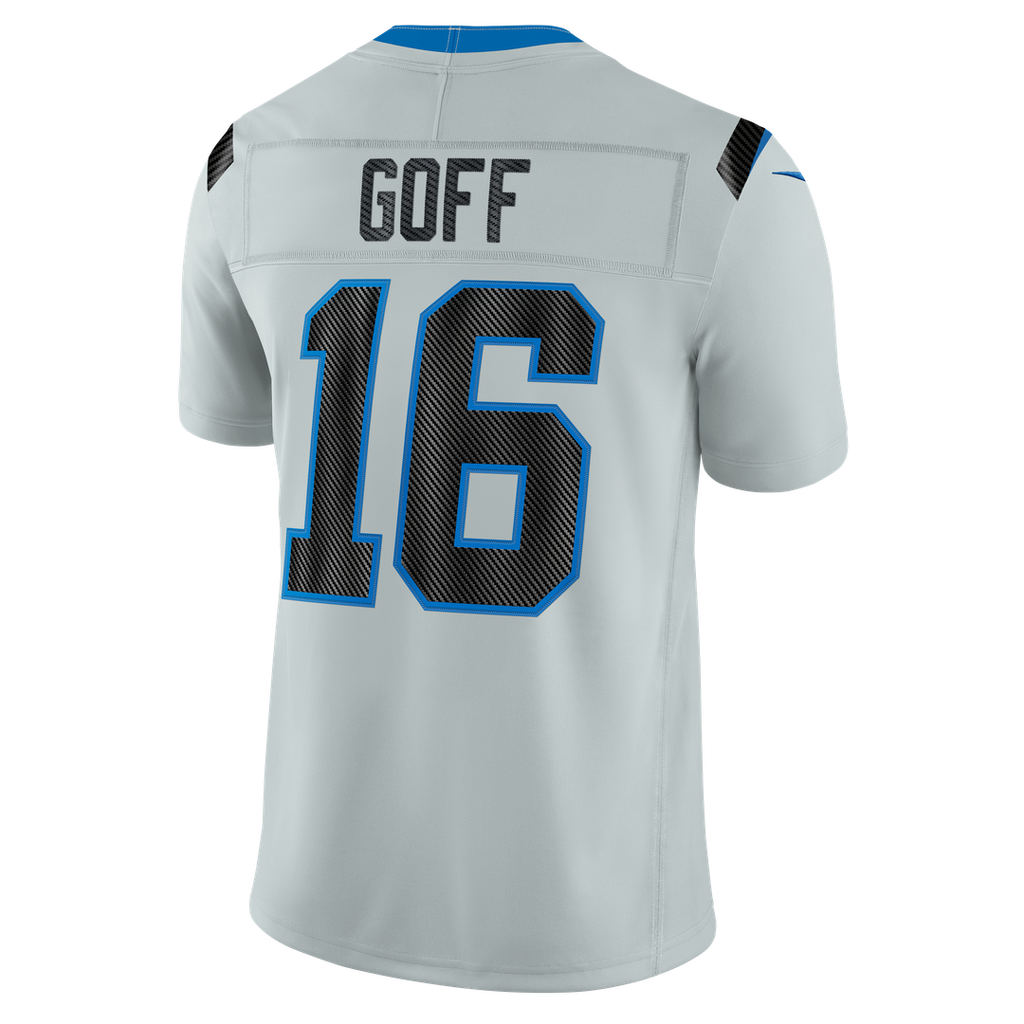 Men's Detroit Lions Jared Goff Nike Silver 2026 Rivalries Collection Stitched Limited Jersey