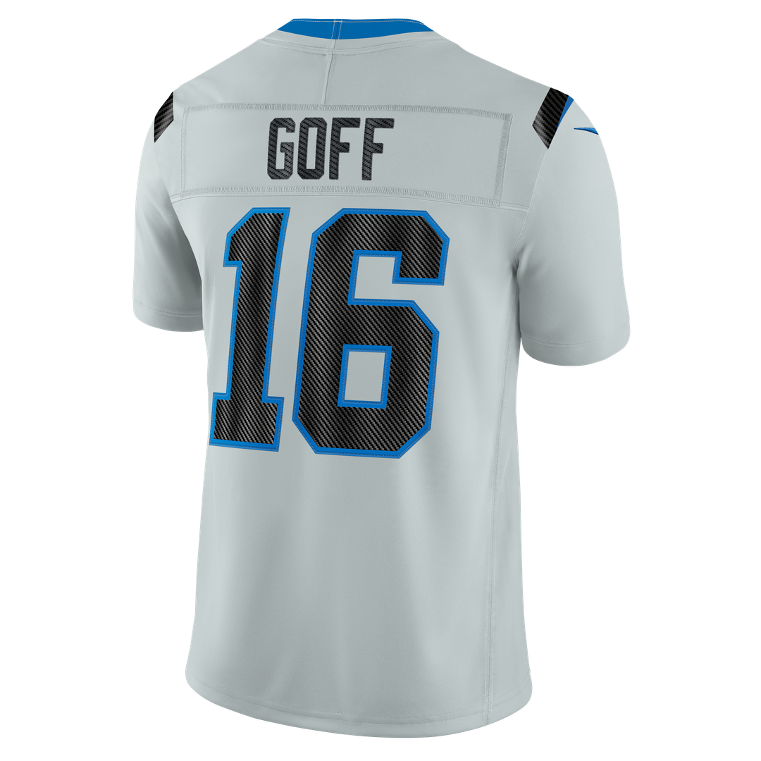 Men's Detroit Lions Jared Goff Nike Silver 2026 Rivalries Collection Stitched Limited Jersey