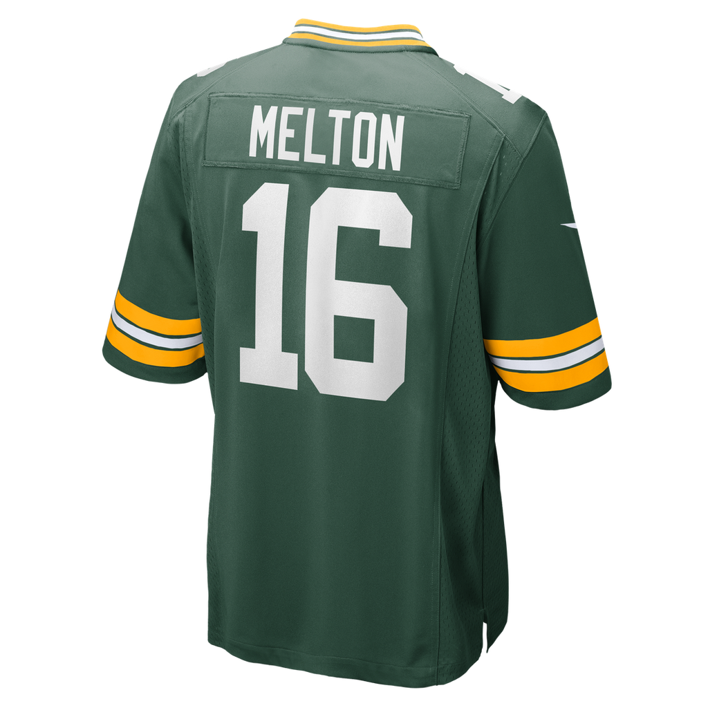 Men's Green Bay Packers Bo Melton Nike  Green Team Game Jersey