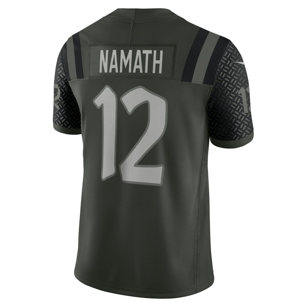 Men's New York Jets Joe Namath Nike Green Rivalries Collection Stitched Limited Jersey