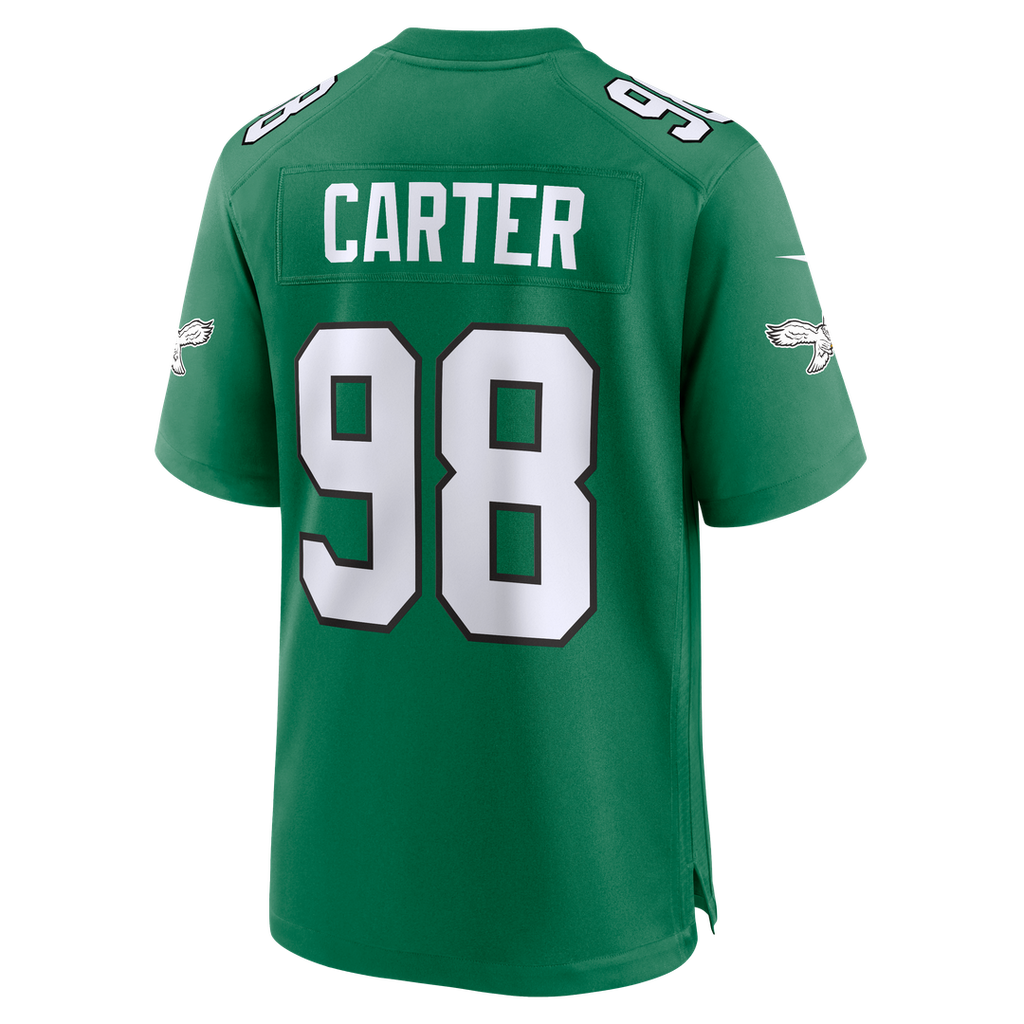 Men's Philadelphia Eagles Jalen Carter Nike  Midnight Green Team Game Jersey