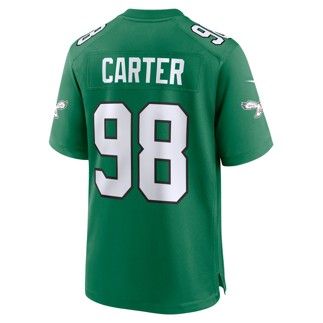 Men's Philadelphia Eagles Jalen Carter Nike  Midnight Green Team Game Jersey