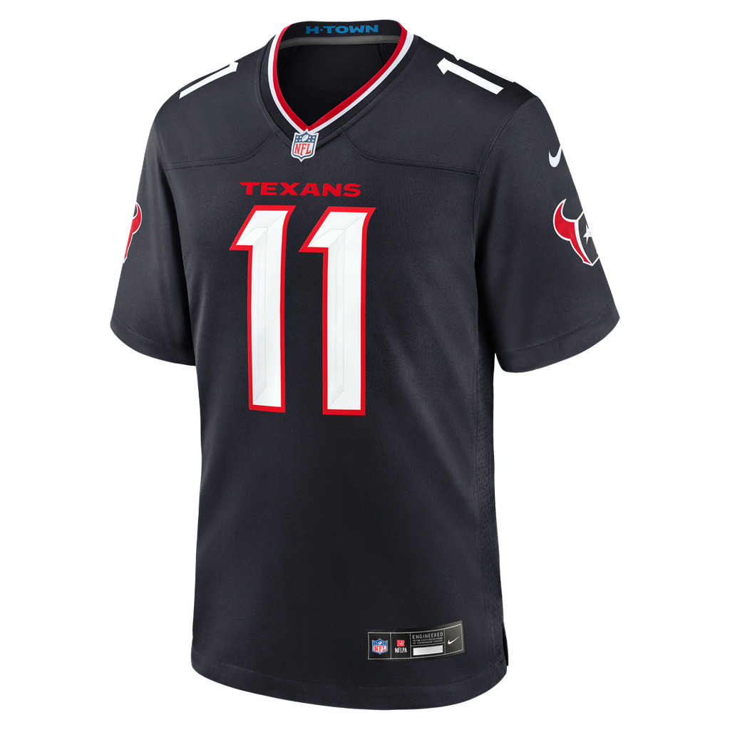 Men's Houston Texans Tremon Smith Nike  Navy Team Game Jersey