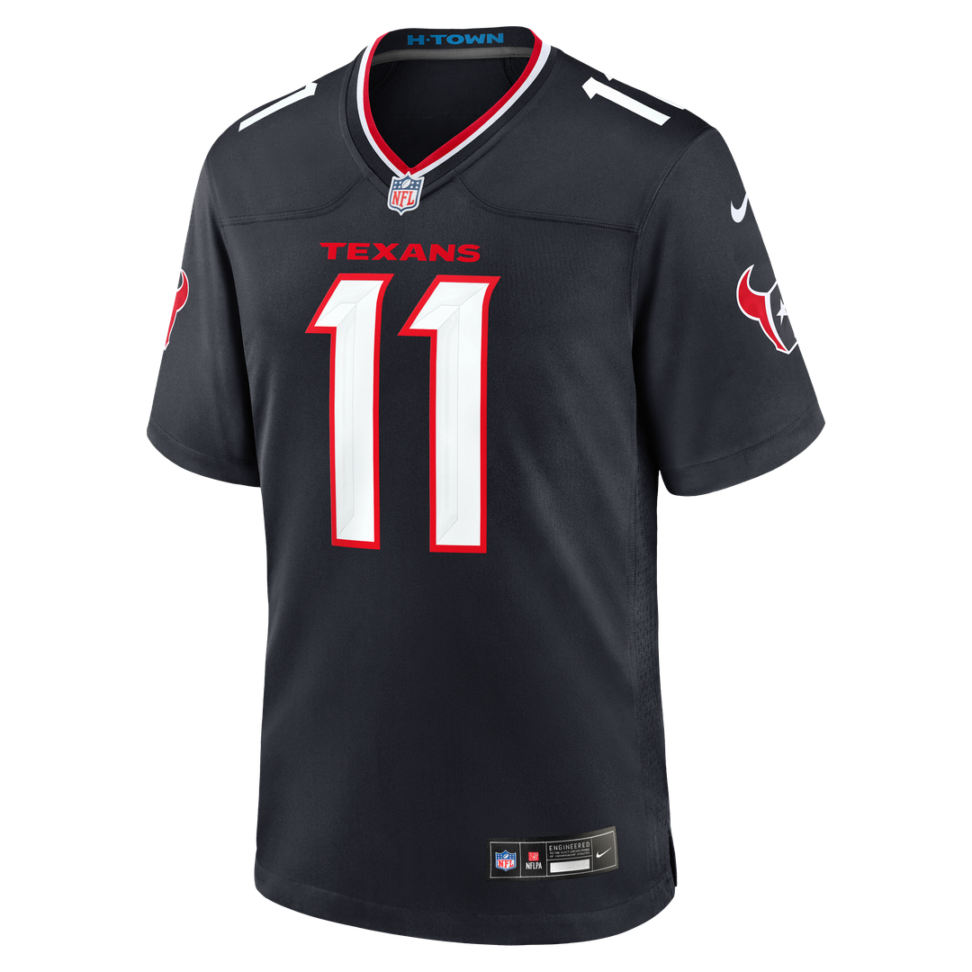 Men's Houston Texans Tremon Smith Nike  Navy Team Game Jersey