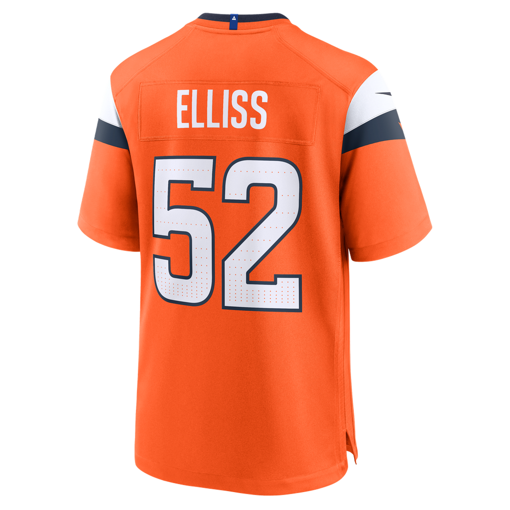 Men's Denver Broncos Jonah Elliss Nike  Orange Team Game Jersey