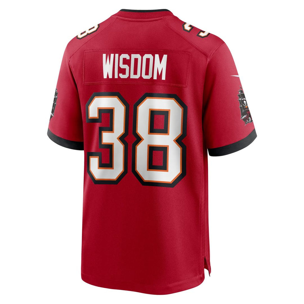 Men's Tampa Bay Buccaneers Rashad Wisdom Nike  Red Team Game Jersey