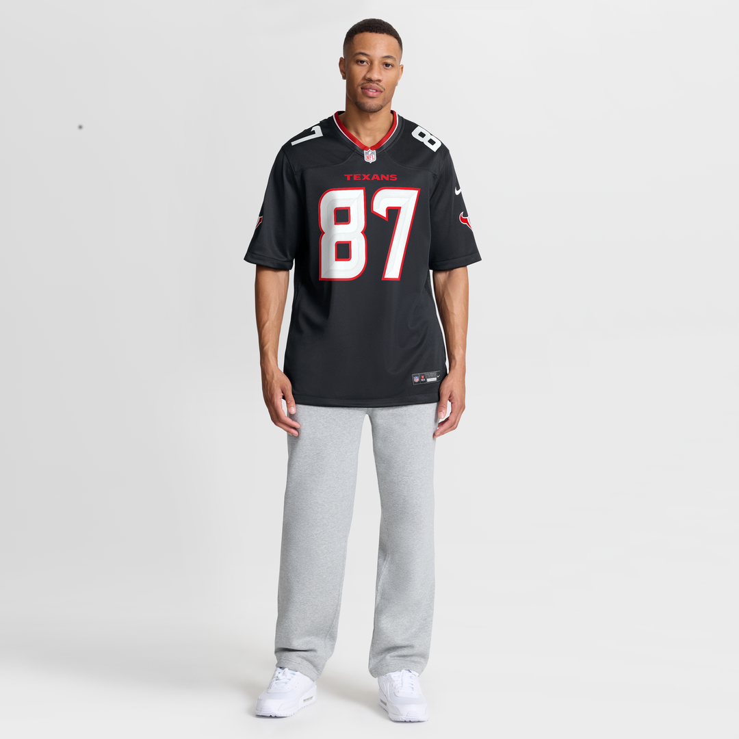Men's Houston Texans Cade Stover Nike  Navy Game Jersey