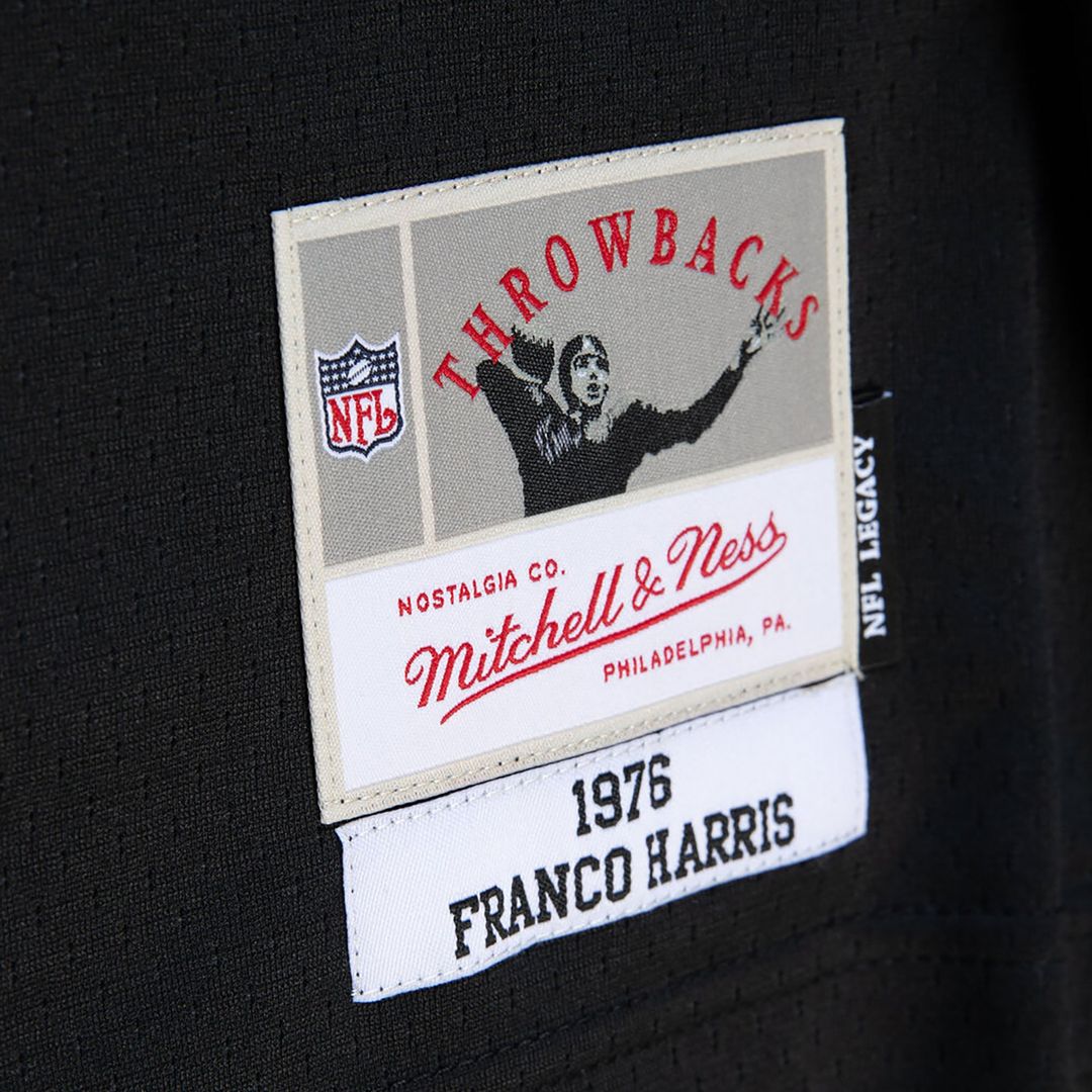 Men's Pittsburgh Steelers Franco Harris Mitchell & Ness Black Legacy Replica Jersey