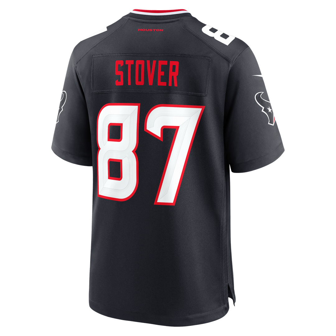 Men's Houston Texans Cade Stover Nike  Navy Game Jersey
