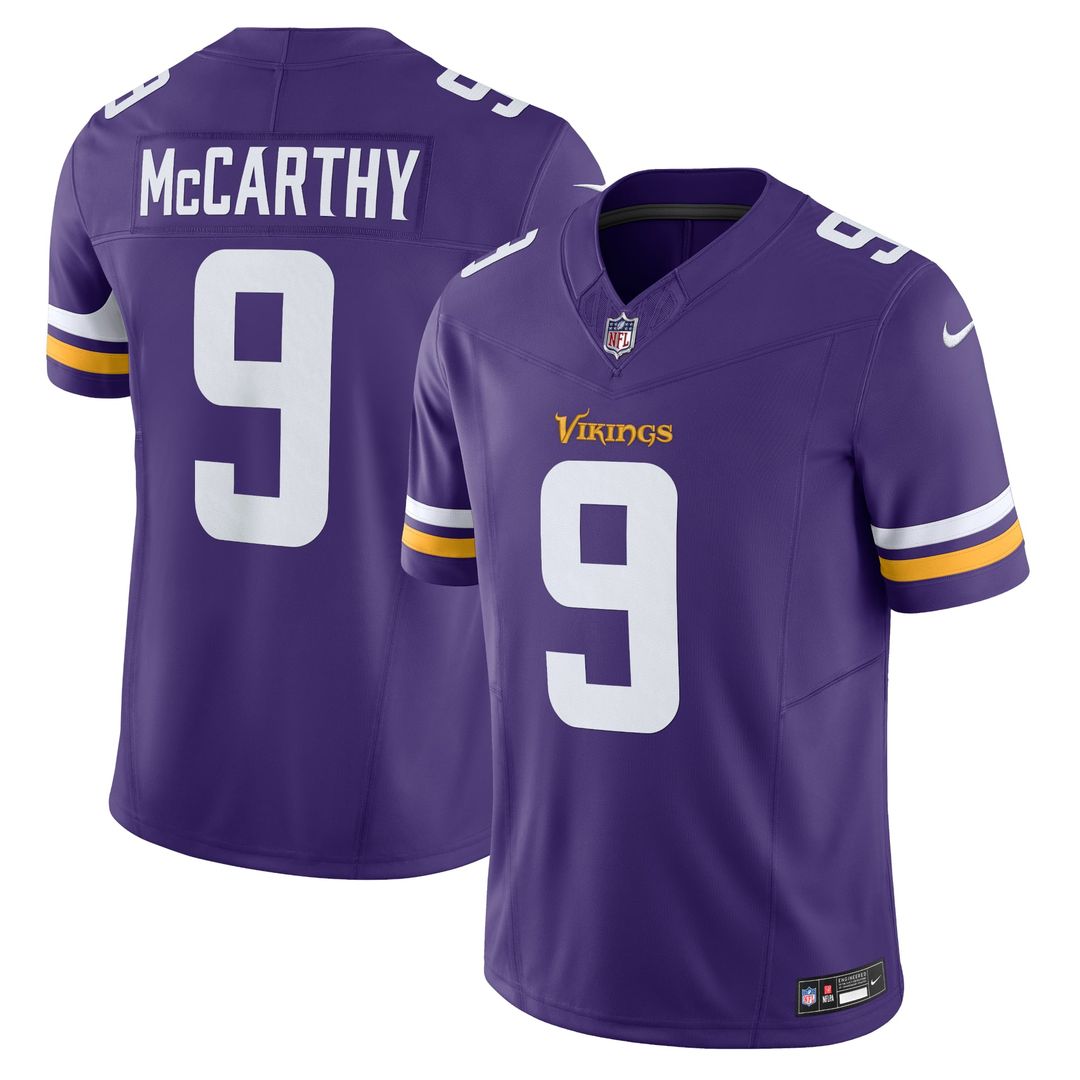Men's Minnesota Vikings J.J. McCarthy Nike White Vapor F.U.S.E. Limited Jersey