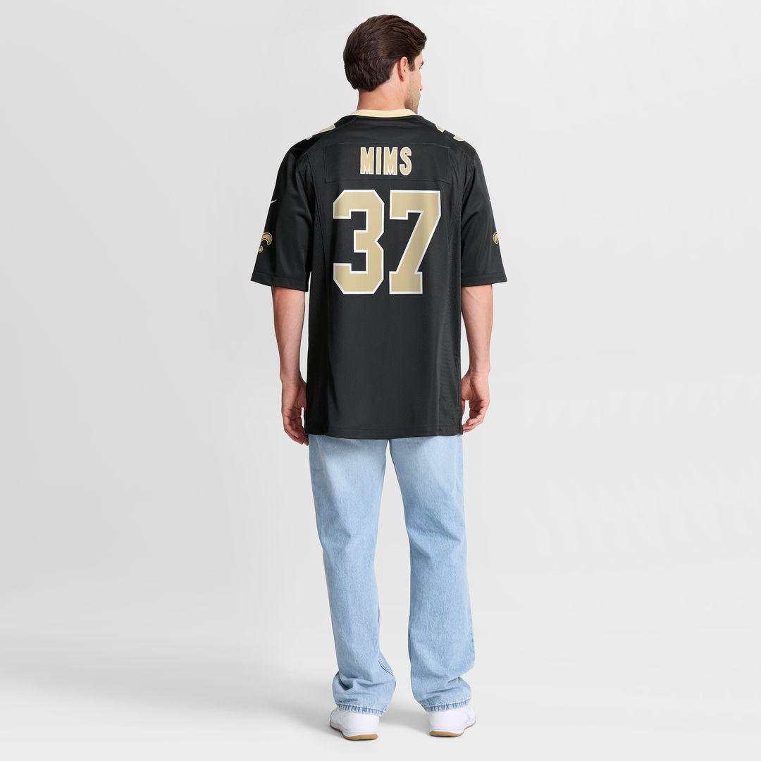 Men's New Orleans Saints Jordan Mims Nike  Black Team Game Jersey