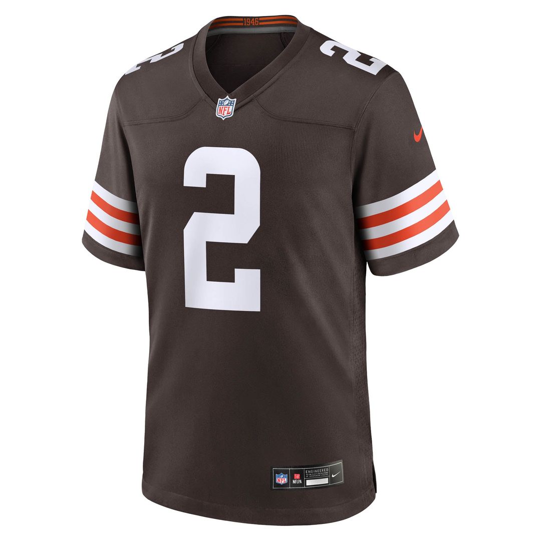 Men's Cleveland Browns Shedeur Sanders Nike Brown Game Jersey