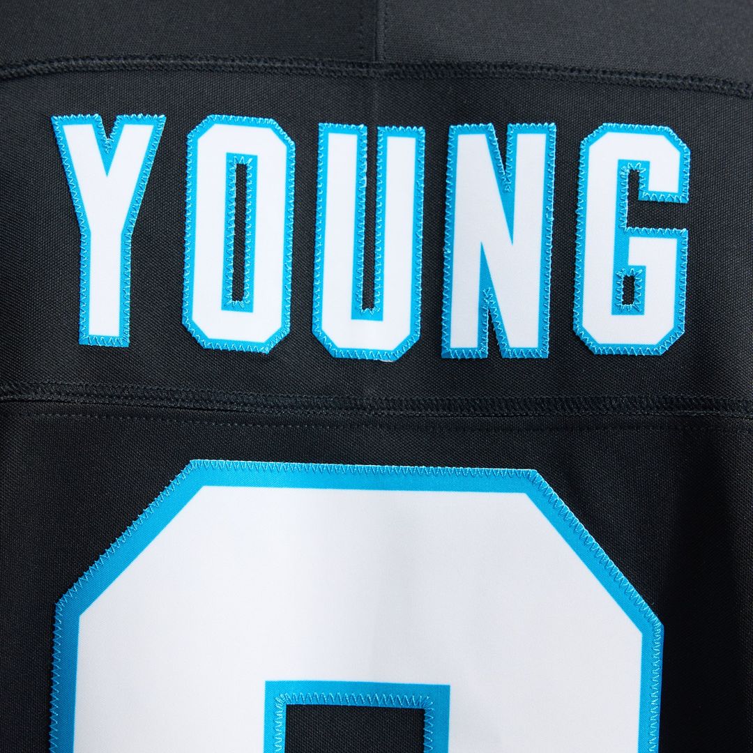 Men's Carolina Panthers Bryce Young Nike Blue Alternate Vapor F.U.S.E. Stitched Limited Jersey