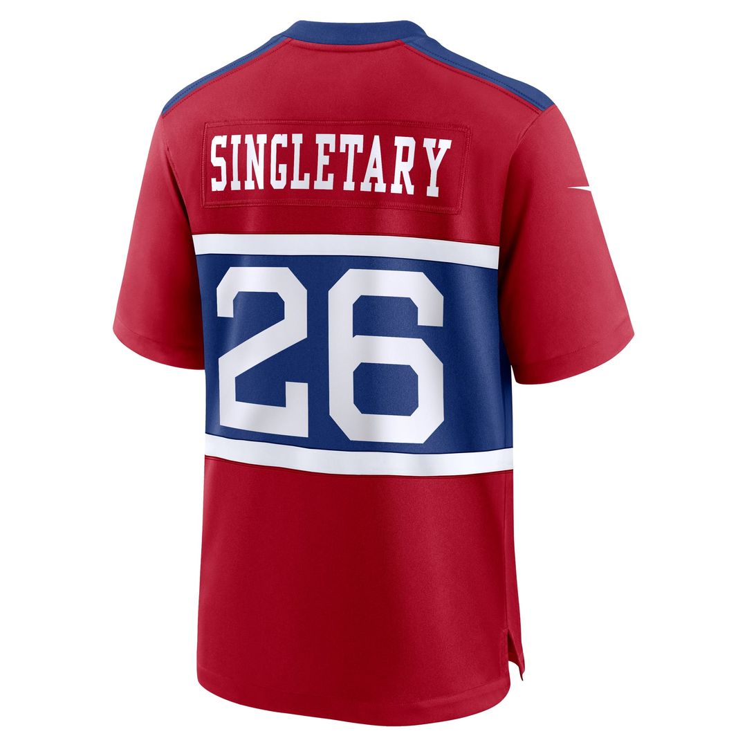 Men's New York Giants Devin Singletary Nike Century Red Alternate Player Game Jersey