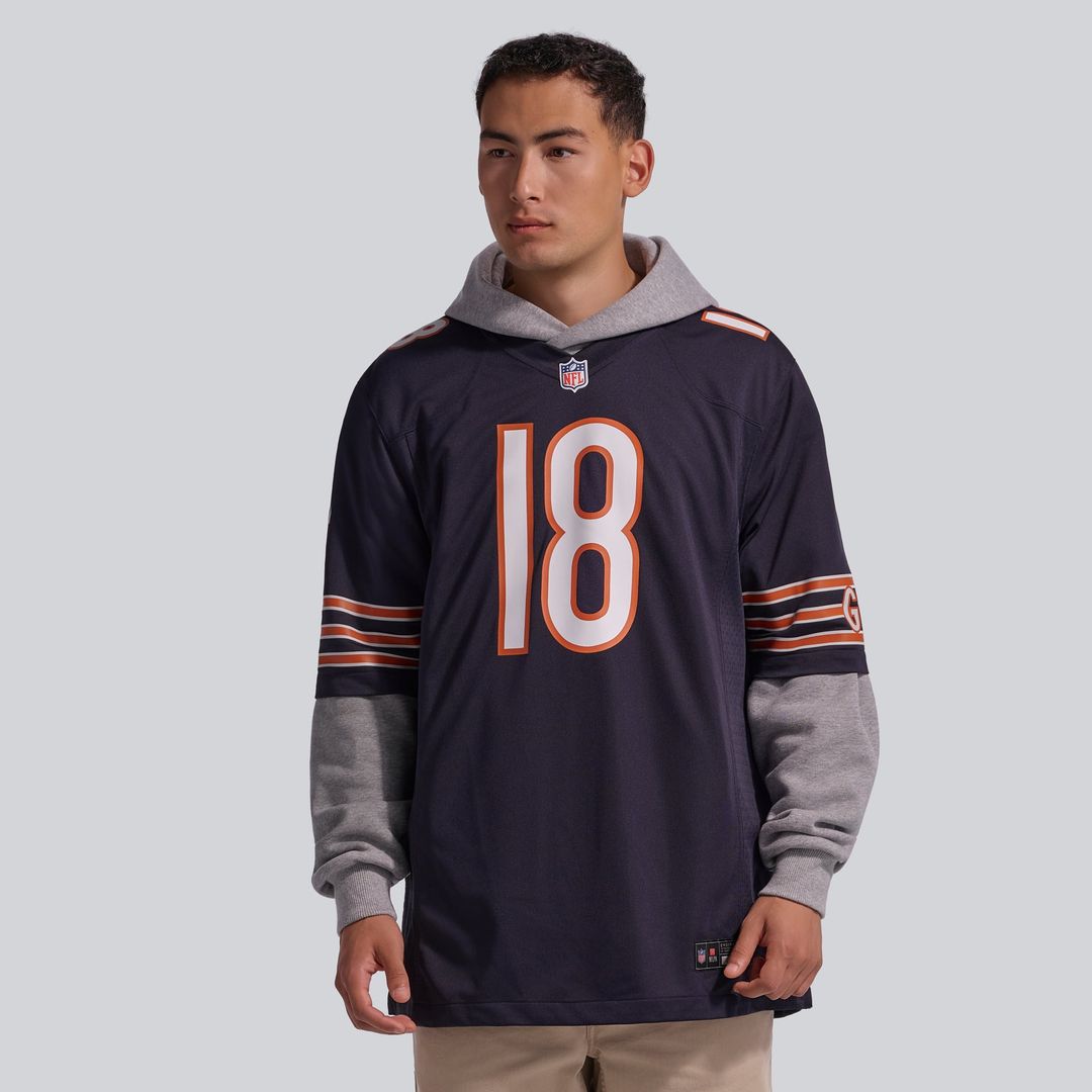 Men's Chicago Bears Caleb Williams Nike White First Round Pick Player Game Jersey