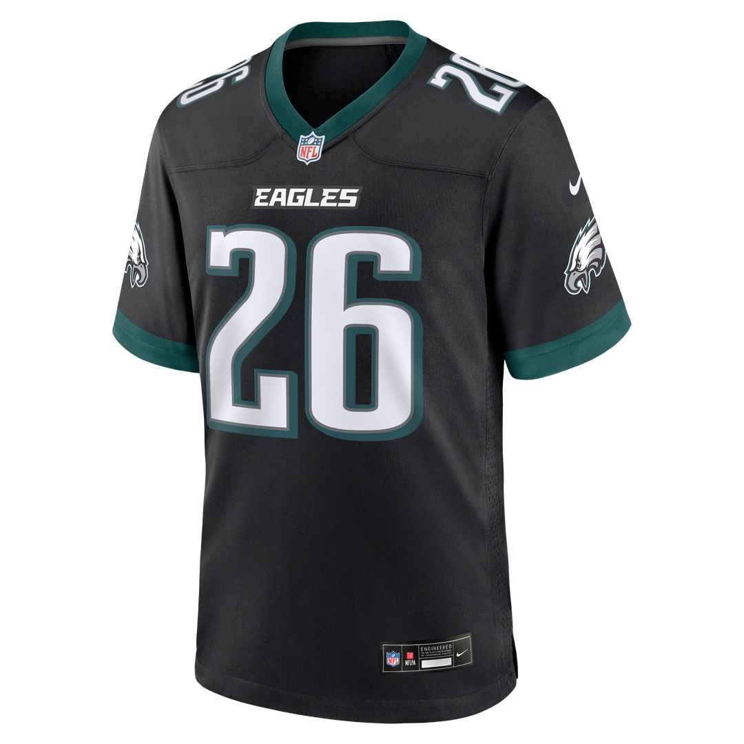 Men's Philadelphia Eagles Saquon Barkley Nike  Black Alternate Game Jersey
