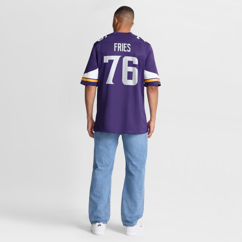 Men's Minnesota Vikings Will Fries Nike  Purple Team Game Jersey