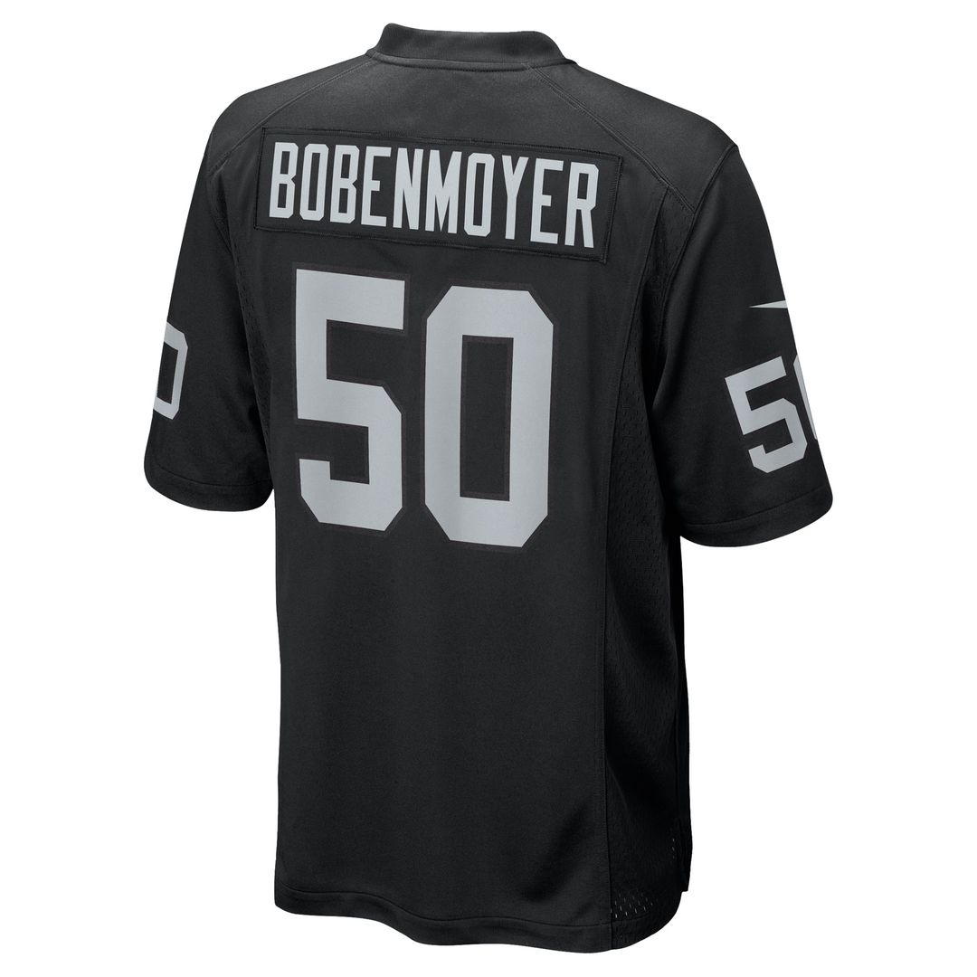 Men's Las Vegas Raiders Jacob Bobenmoyer Nike Black Game Player Jersey