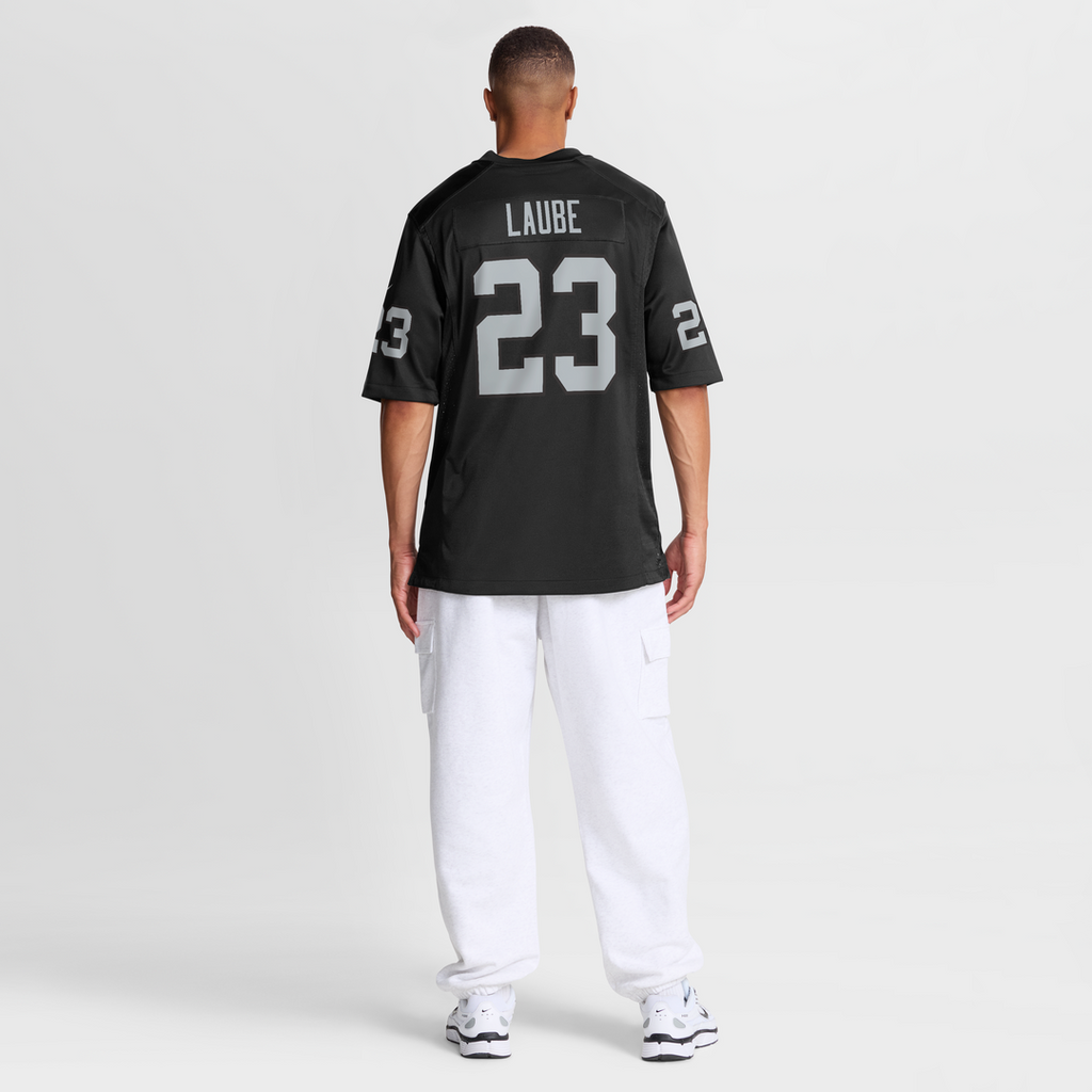 Men's Las Vegas Raiders Dylan Laube Nike  Black Team Game Jersey