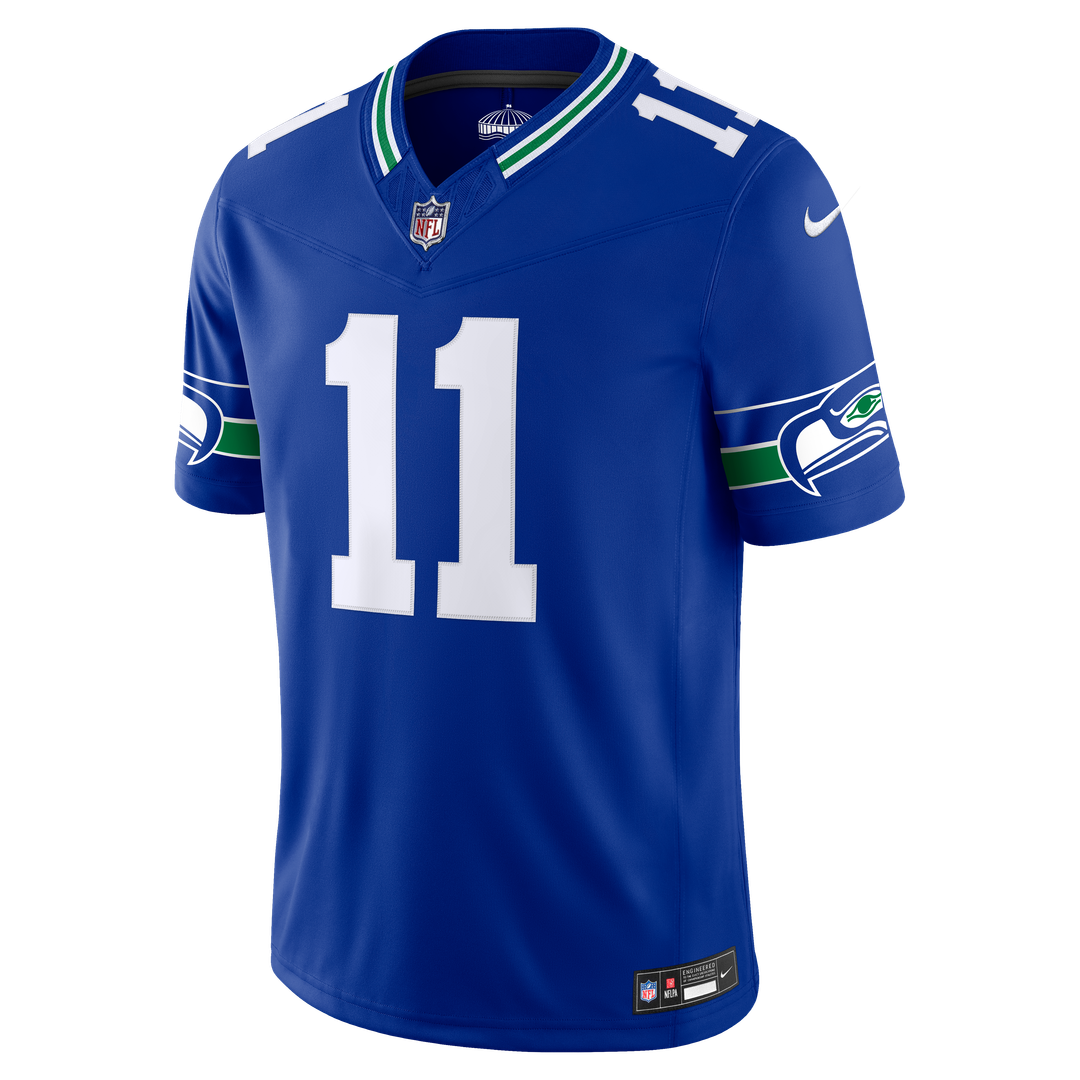 Men's Seattle Seahawks Jaxon Smith-Njigba Nike White Vapor F.U.S.E. Stitched Limited Jersey