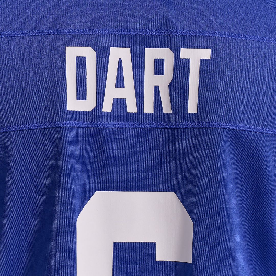 Men's New York Giants Jaxson Dart Nike Royal Team Game Jersey