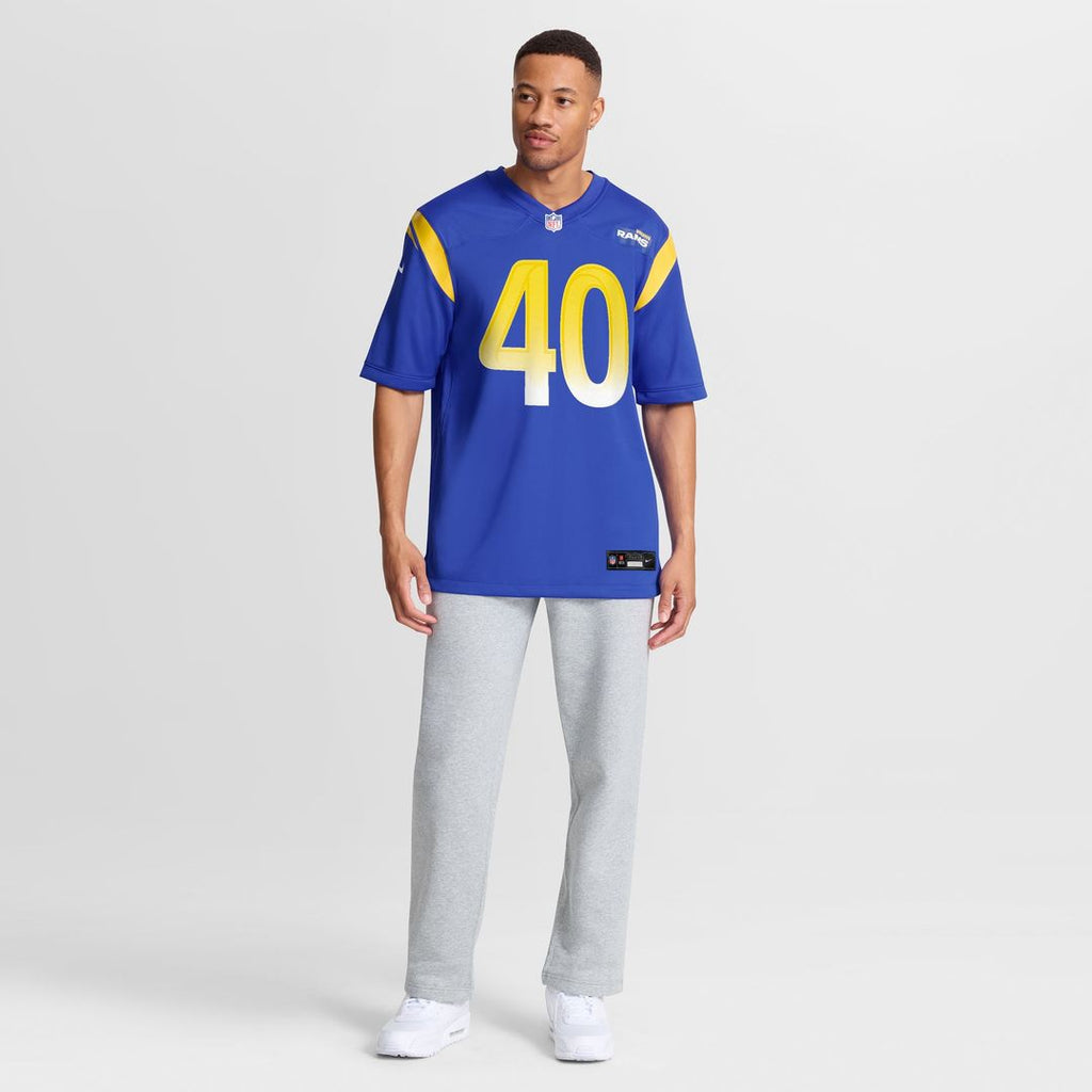 Men's Los Angeles Rams Jesse Luketa Nike  Royal Team Game Jersey