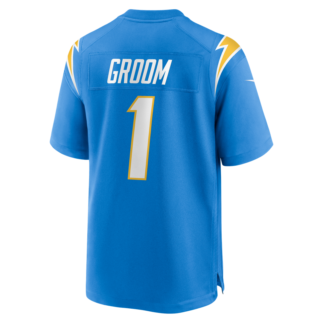 Men's Los Angeles Chargers Number 1 Groom Nike Powder Blue Game Jersey