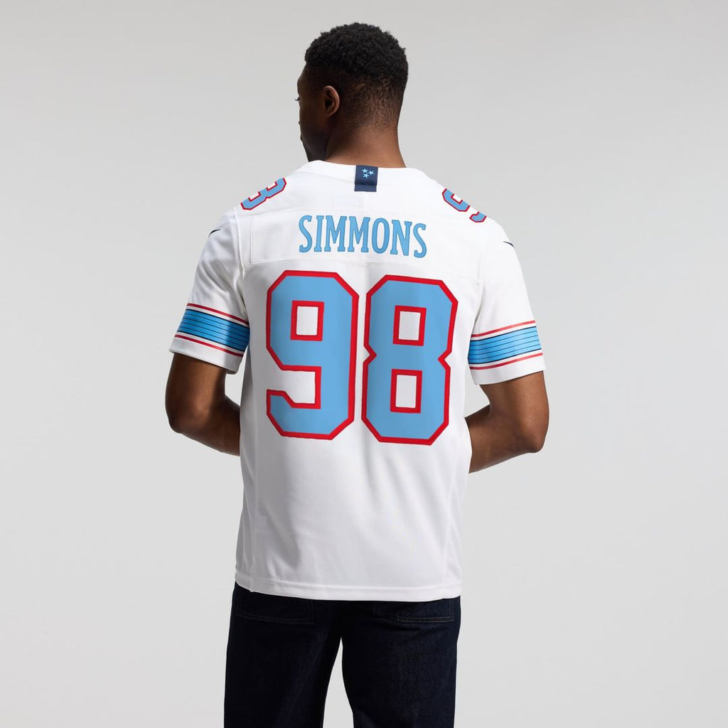 Men's Tennessee Titans Jeffery Simmons Nike White Vapor F.U.S.E. Stitched Limited Jersey