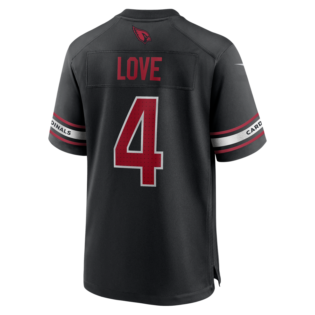 Men's Arizona Cardinals Jeremiyah Love Nike Black Alternate Game Player Jersey