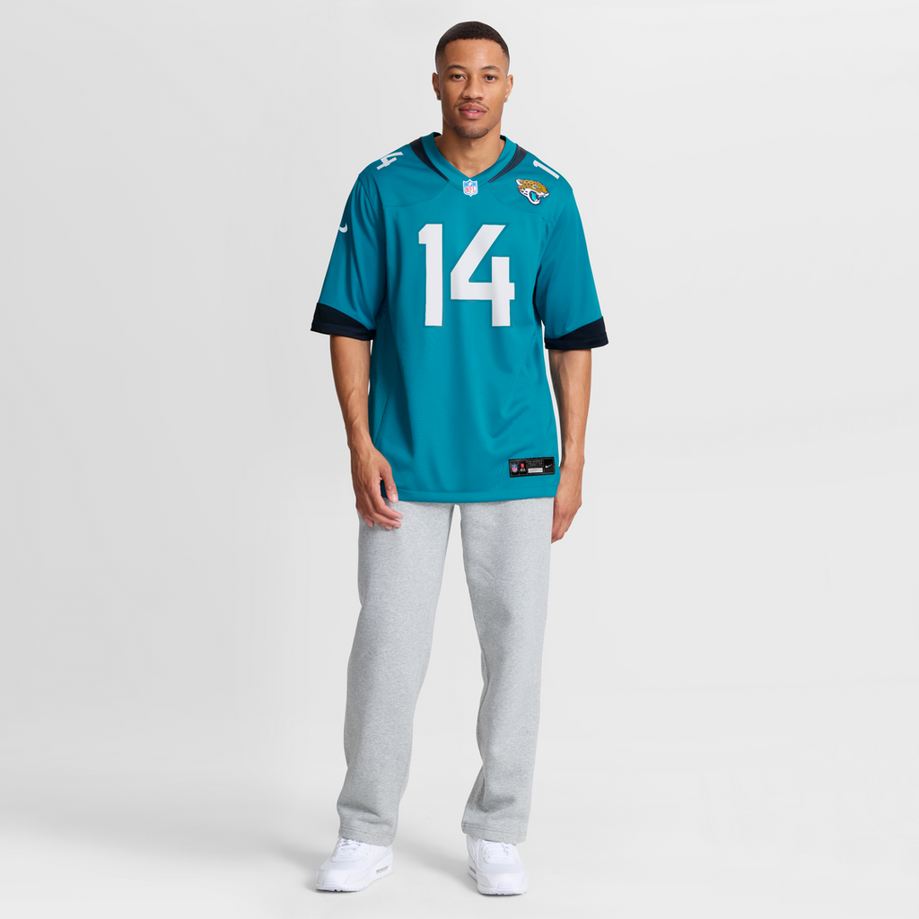 Men's Jacksonville Jaguars Nick Mullens Nike  Teal Team Game Jersey