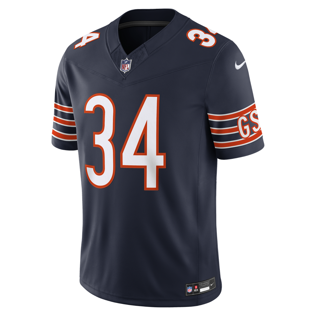 Men's Chicago Bears Walter Payton Nike Navy Vapor F.U.S.E. Stitched Retired Limited Jersey