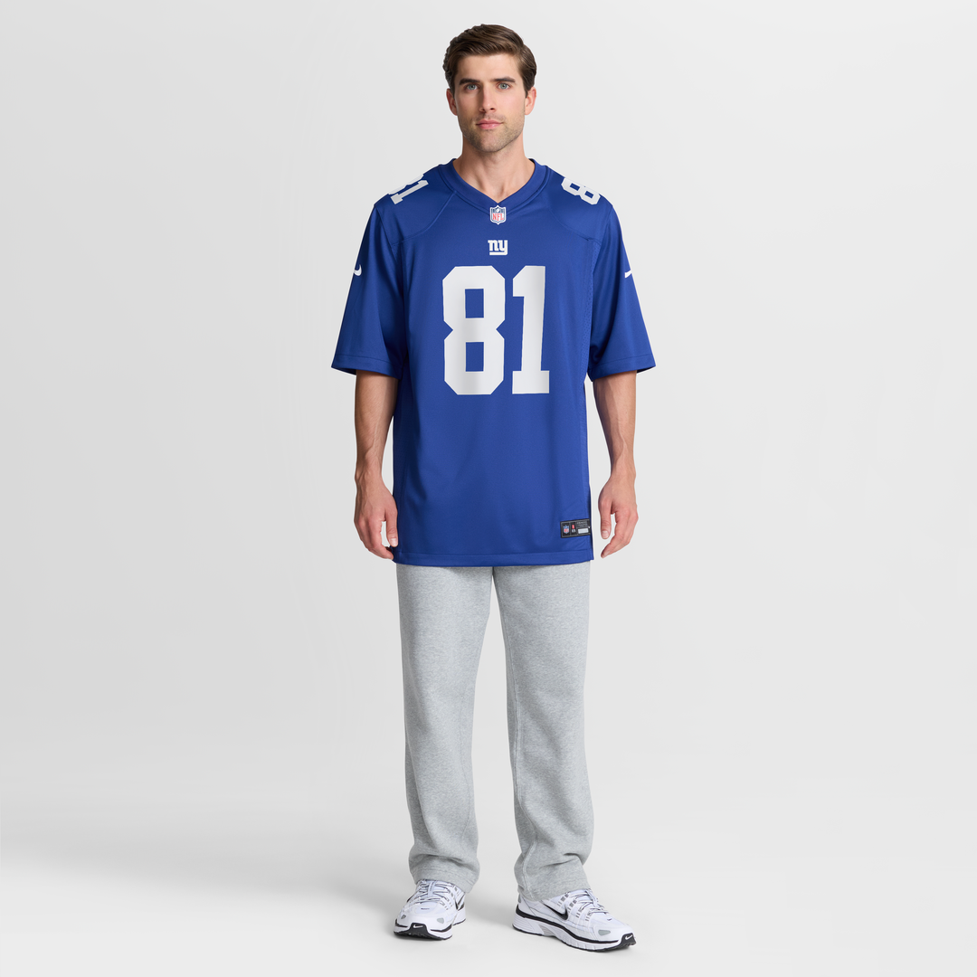 Men's New York Giants Jalin Hyatt Nike Royal Team Game Jersey