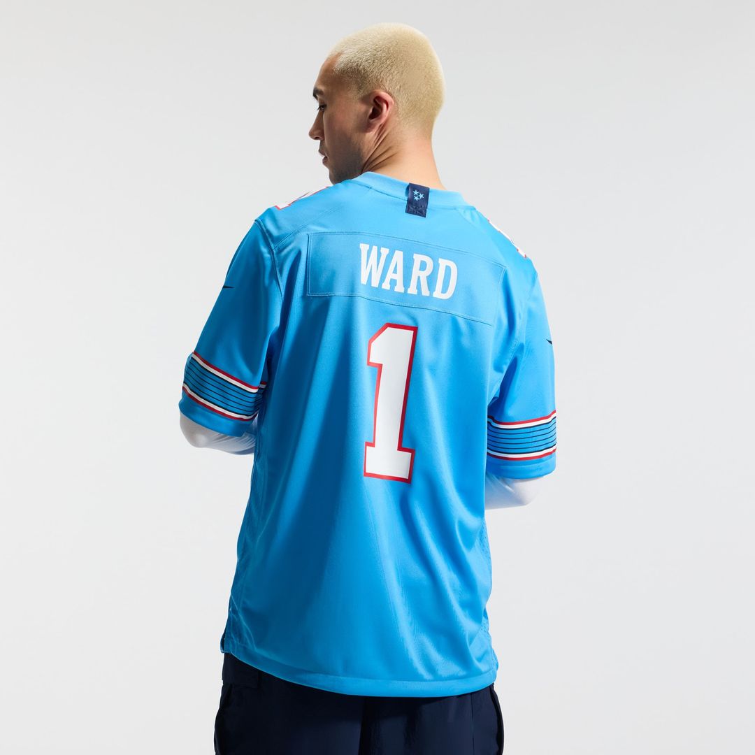 Men's Tennessee Titans Cameron Ward Nike Light Blue Game Jersey