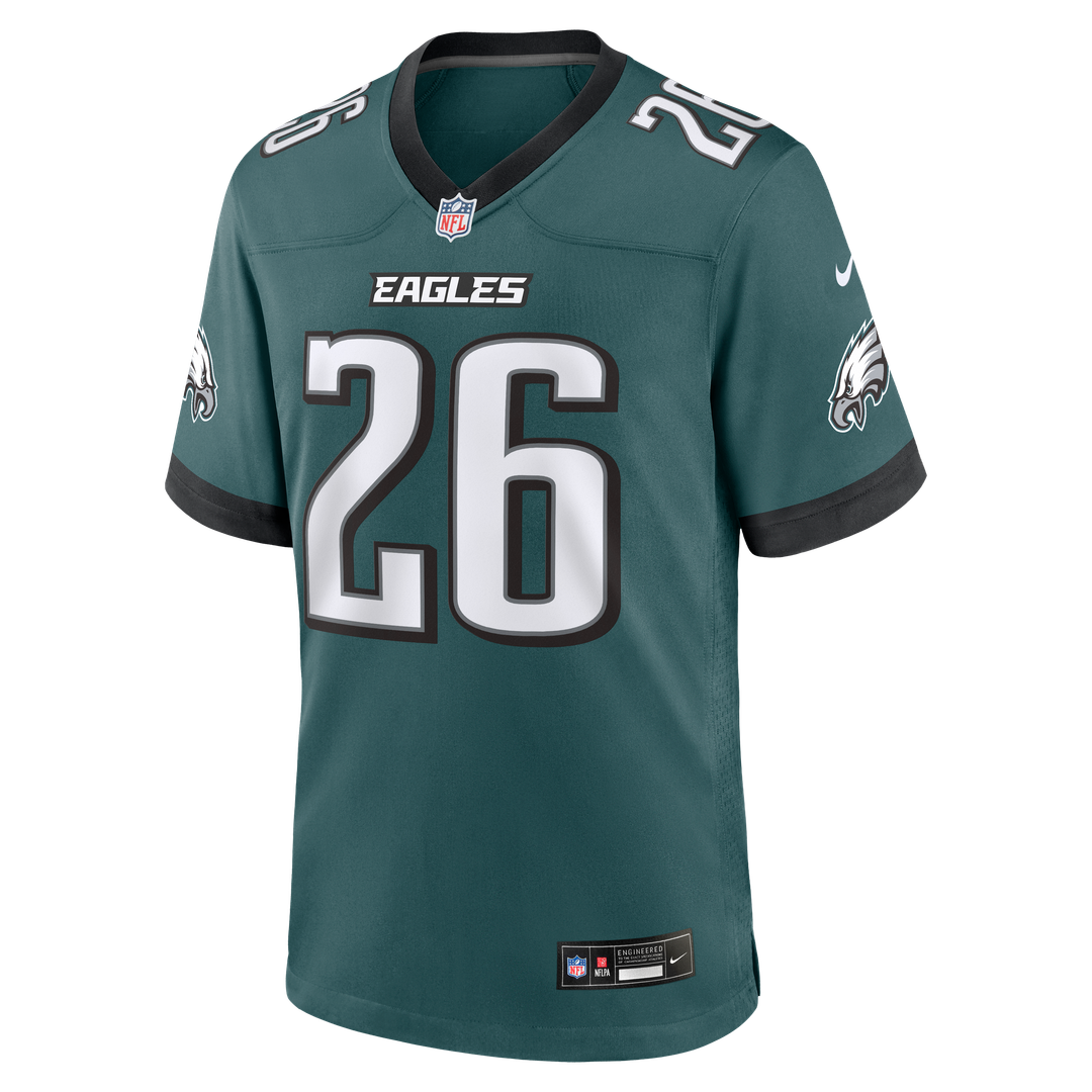 Men's Philadelphia Eagles Saquon Barkley Nike  Black Alternate Game Jersey