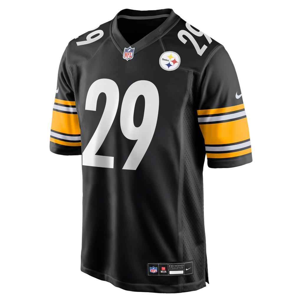 Men's Pittsburgh Steelers Ryan Watts Nike  Black  Game Jersey