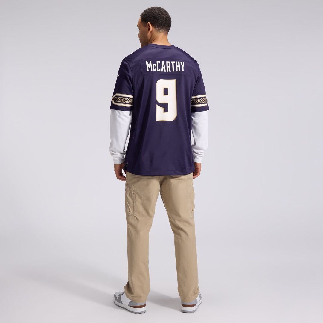 Men's Minnesota Vikings J.J McCarthy Nike Purple 2026 Rivalries Collection Game Jersey